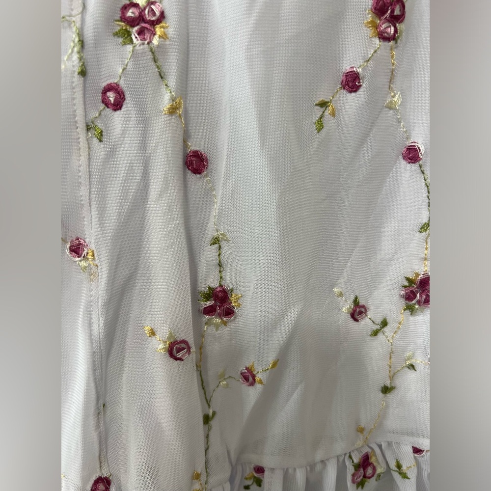 Sugar Thrillz White Floral Corset Mini Dress Coquette Fairycore Y2K NWT XL - Picture 5 of 11